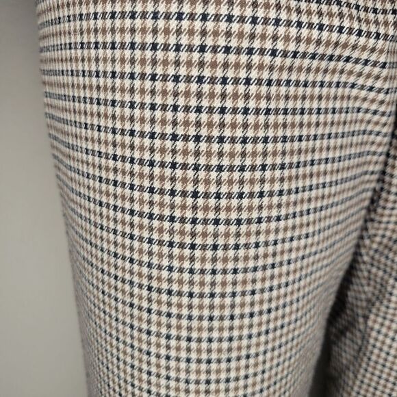 Zara Womens Houndstooth High Rise Skinny Trouser Pants - Picture 10 of 12